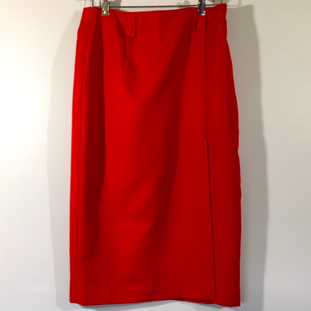 Vintage Chaus Wool Blend Front Slit Pencil Skirt‎